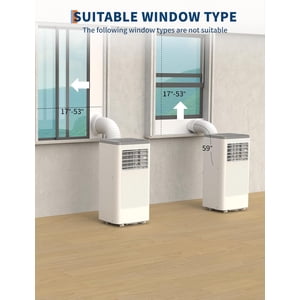 QinaQin 10000 btu Portable Air Conditionneur avec réchauffeur, 4-in-1, blanc