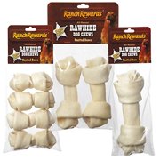 MPP Natural Rawhide Dog Bone Treats Classic Premium Knotted Chew Reward Choose Size (8"-9" 1 Bone)