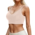thumbnail image 3 of Kcodviy Low Back Bra for Women Bras Wireless Front Closure Women Wirefree Seamless Bra Tan Bra Backless Multiway Straps Convertible Women Bras Plus Size Halter Bra with Padded Removeable, 3 of 9