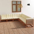 thumbnail image 1 of vidaXL 7 Piece Garden Lounge Set with Cushions Solid Wood Pine, 1 of 1