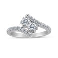 thumbnail image 1 of 0.65ctw Diamond Two Stone Ring in 10k White Gold, 1 of 1