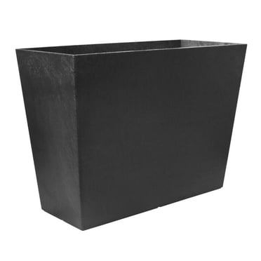 Tierra Verde Très grande jardinière classique Sonata à réserve d'eau 28" L x 20" H - Noir, Intérieur/Extérieur