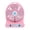 Pink, variant on Small Fan , Portable Small Desk Fan, Mute Snowflake Fan With LED Lantern, Three Gear Indicator Light, 1200mAh Rechargeable Battery Operated USB Fan, For Office, Bedroom