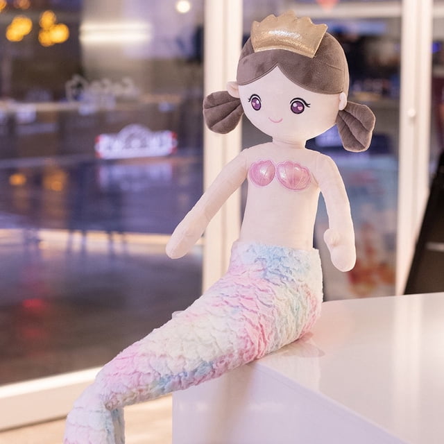 Adorable Cartoon Mermaid Plush Doll Soft Stuffed Toy Kid Hugging Pillow(55cm)