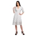 thumbnail image 3 of Moomaya Robe à Manches Courtes pour Femmes Robe de Soirée en Coton Imprimé Tenue Décontractée, 3 of 4
