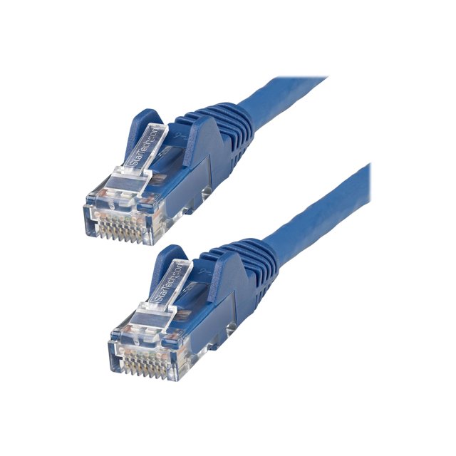 StarTech.com Câble Ethernet LSZH CAT6 de 3 Pi (90 cm), Cordon de Pose PoE 10 Gigabit Snagless RJ45 100 W, Câble Réseau UTP CAT 6 10GbE avec Soulagement des Taches, Bleu/testé Fluke/ETL/faible Fumée Zéro Halogène - Catégorie 6, 24AWG (N6LPAT3BL) - Câble de Pose - RJ-45 (m) vers RJ-45 (m) - 3 Pi - 0,2 Po - UTP - CAT
