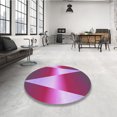 thumbnail image 4 of Ahgly Tapis d'Intérieur Lavable en Machine Carré Transitionnel Lilas Violet Riche, 4 Pieds Carré, 4 of 7