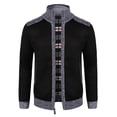 thumbnail image 1 of Qertyioot Hauts pour Hommes Mode Veste Décontractée Extérieur Manches Longues Manteau Chaud, 1 of 6