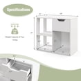 thumbnail image 4 of Costway 3-Cube Bookcase Organizer with 2-tier Wooden Storage Shelf & Pull-out Drawer, 4 of 10