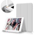 thumbnail image 1 of Case for iPad 9th Generation (2021) / 8th Generation (2020) / 7th Generation (2019) 10.2 Inch case with Pencil Holder, Soft TPU Back Cover Smart Auto Sleep/Wake for iPad 10.2 case, Gray, 1 of 7