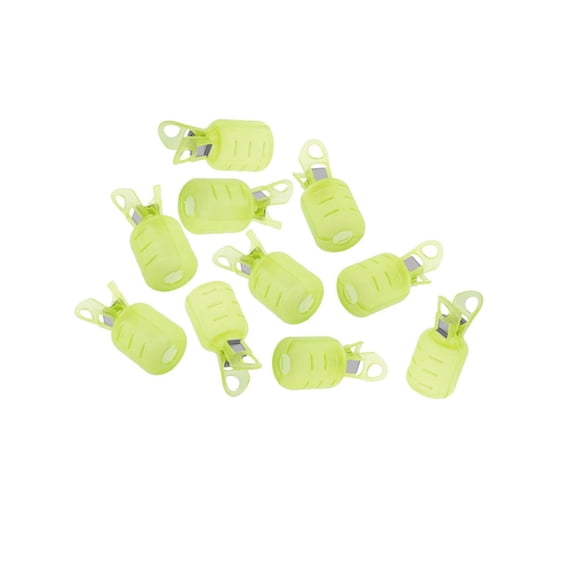 10 Pcs Protège-Hameçon pour Calmar Jig, Crevettes, Leurres de Pêche, Couvre-Hameçon pour Calmar Jig, Casquettes, Jaune G