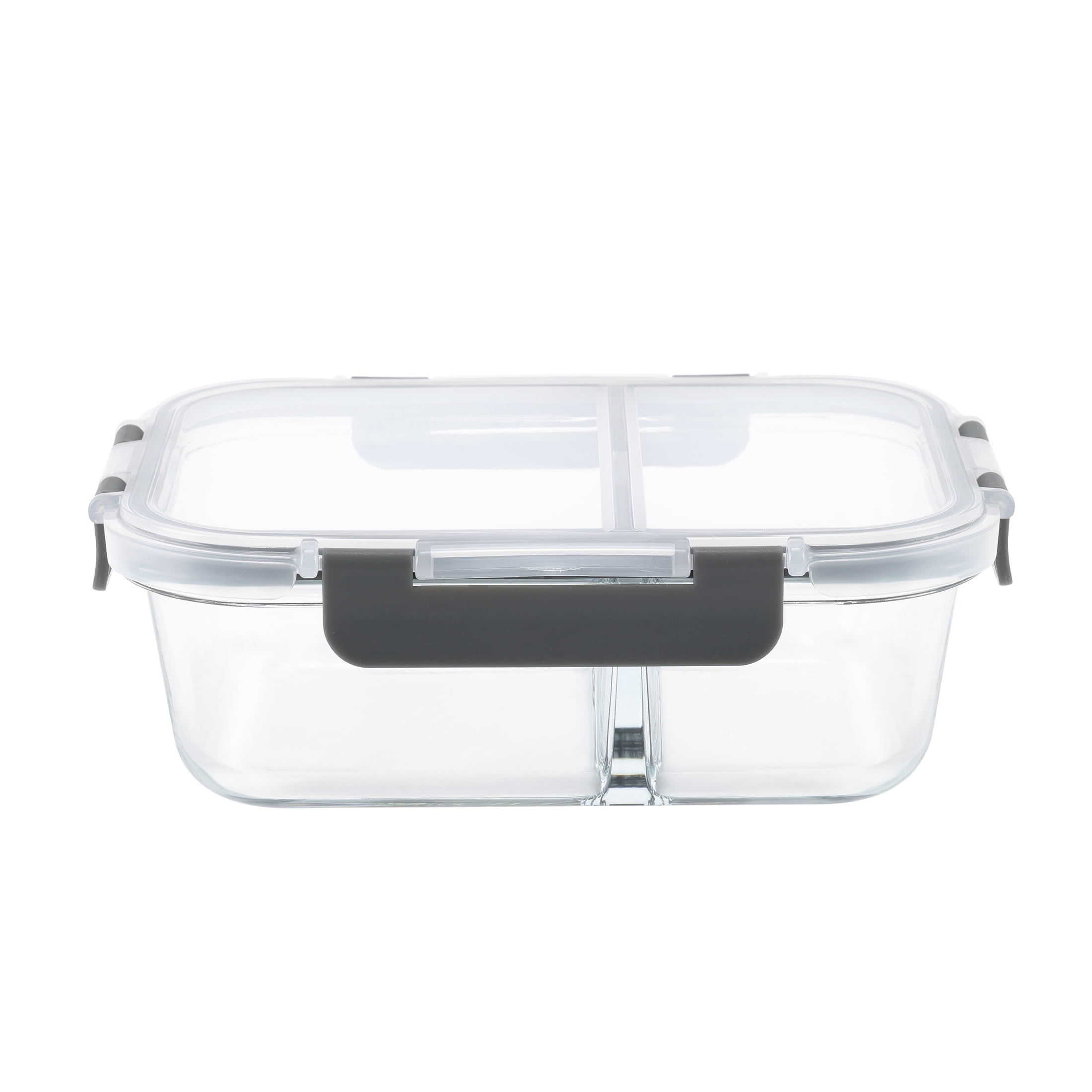 Mainstays Rectangle Glass Food Storage Container with Divider 980ML
