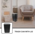 thumbnail image 4 of WASHWEPE 1Pack Trashcans with Lid Black Plastic for Home Users, 4 of 8