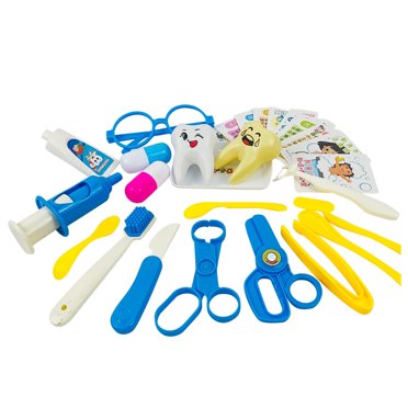 Un Ensemble de Jouets de Dentiste 28 Pcs Outils de Jeu d'Imitation de Docteur pour Enfants Jeu de Rôle Trousse d'Apprentissage Éducative avec Modèle de Dents pour Activité Amusante à la Maison et à l'École