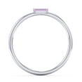 thumbnail image 3 of East-West Stackable Baguette Birthstone Ring - Amethyst (February), 3 of 5