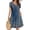 02 Bleu, variante sur Weiqiqre Robes d'Été pour Femmes Robe d'Été Trapèze avec Poches Mini à Manches Courtes Robes Fluides de Plage Robe Évasée Vacances Voyage