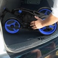 thumbnail image 4 of Gymax Chariot de Golf Pliable à 3 Roues à Pousser et Tirer avec Poignée Réglable Bleu, 4 of 10