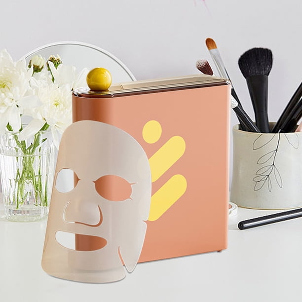 Facial Mask Storage Box, Refrigerator Organizer with Lid, Desktop