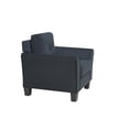 thumbnail image 4 of K-Living Samara Microsuede KD Chaise fixe en bleu nuit, 4 of 5
