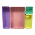 thumbnail image 4 of Per+Gear 4 Set Organizer Tray,Pink,Purple,Yellow,Green,Plastic Desktop Organizer, 4 of 13