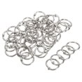 thumbnail image 1 of Unique Bargains Metal Binder Rings, Detachable Snap Clips, Silver Tone, 50 Count, 1 of 5