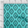 thumbnail image 2 of oneOone Velvet Turquoise Blue Fabric Asian Ikat Sewing Craft Projects Fabric Prints By Yard 58 Inch Wide, 2 of 4