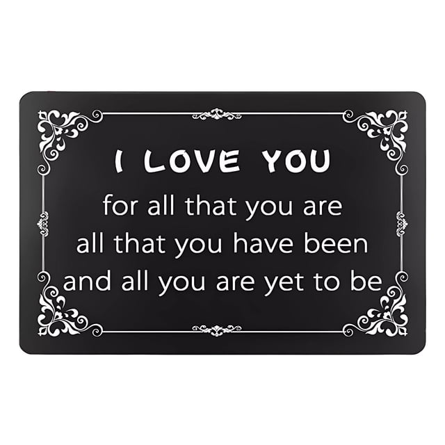 Engraved Metal Greeting Card Postcard Business Card Wallet Clip Card