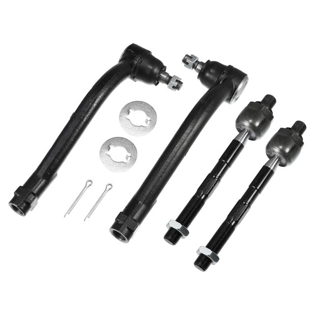 Unique Bargains 4 Pcs Front Outer Inner Tie Rod End Link Fit for Hyundai Santa Fe 2007-2012 Black