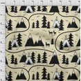 thumbnail image 4 of oneOone Cotton Jersey Pale Yellow Fabric Mountain Pattern Sewing Craft Projects Fabric Prints By Yard 58 Inch Wide, 4 of 5