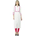 thumbnail image 2 of Phagun Kurta Tunique Droite en Rayonne pour Femmes, Kurti à devant Ouvert, Col Mandarin, Haut Indien, 2 of 8