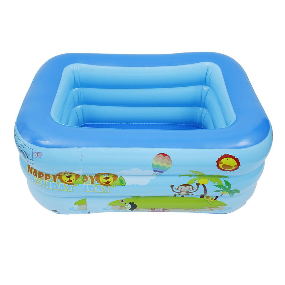 CNKOO 3-Layers Inflatable Large Outdoor Swimming Pool Printing Paddling Kids Pool for Backyard Garden Summer Water Party