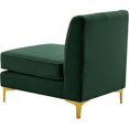 thumbnail image 4 of Meridian Furniture Alina Green Velvet Armless Chair, 4 of 15