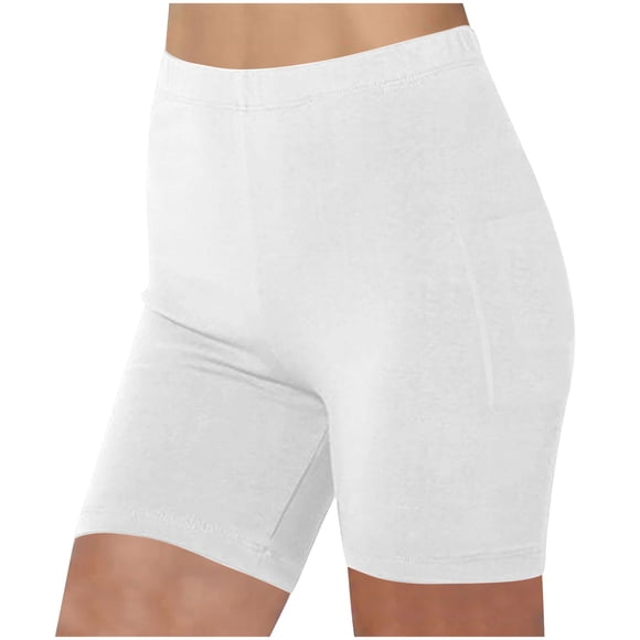 StSilkitty Seamless Women's Shorts Stretch Biker Shorts High Waisted Yoga Running Shorts with Pockets