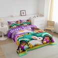 thumbnail image 3 of Erosebridal Easter Eggs Bedding Sets Full with Comforter,Kawaii Rabbit Floral Duvet Insert,Festival Theme Decor,Reversible,3pcs, 3 of 7