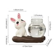 thumbnail image 2 of Small Glass Vases for Flowers Desktop Glass Planter Vase Container Ceramic Bunny Shape 12x10x6cm Clear Glass Vases, 2 of 6