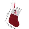 thumbnail image 2 of Christmas Gift Bag Red Knitted Wool Stocking with Embroidered Dog Paw and Snowflake Design 20 cm x 10 cm, 2 of 2