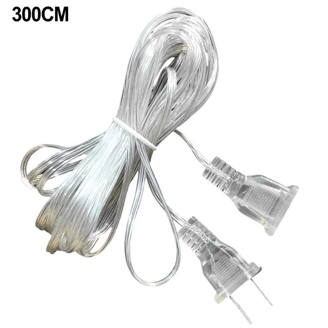Power Extension Cables Thin Cable 300/500cm Electric Flat Wire for LED Lanterns