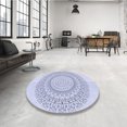 thumbnail image 4 of Ahgly Company Tapis d'Intérieur Lavable en Machine Carré Lavande Bleu, 3 Pieds Carré, 4 of 7