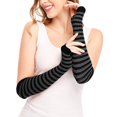 thumbnail image 3 of YOUSNH Gants Sans Doigts Longs Plus Chauds Punk Gothiques pour Femmes Gris Taille Unique, 3 of 6