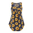 thumbnail image 3 of SMihono Womens Tops Womens Tank Top Fashion Womens Sleeveless Sunflower Print Color Block Tank Button T-Shirt Top Tank Tops for Women Womens Summer Tops, 3 of 6