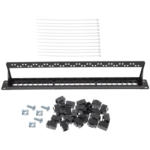 KAKOWELY Panneau de Patch Réseau Ethernet 24 Ports, 19.09x"X1.77"X3.35 Pouces