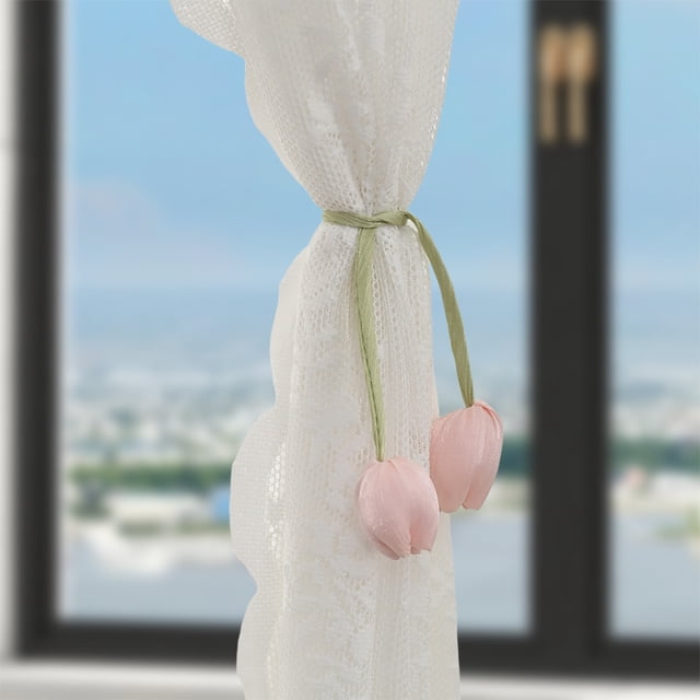 Embrasses de Rideaux Tulipes Décoratives, Embrasses Florales en Corde pour la Maison, Fournitures de Rideaux pour Salon