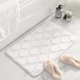 thumbnail image 4 of Absorbent Non Slip Foam Bath Mat with Machine Washable Soft Velvet Texture for Bathroom Kitchen Long Lasting Easy to Dry Anti Backing Relaxeds Feet 15.74x23.62in, 4 of 8
