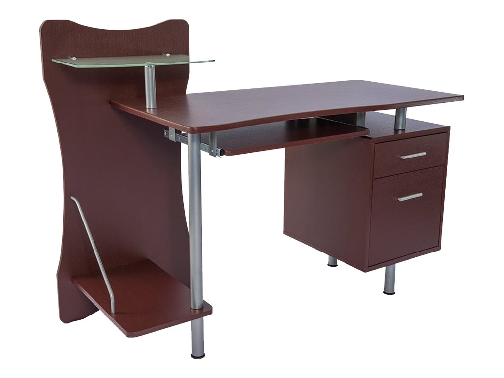 Techni Mobili RTA-325-CH36 Stylish Computer Desk with Storage, Chocolate