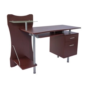 Techni Mobili RTA-325-CH36 Bureau d'ordinateur élégant avec stockage, chocolat