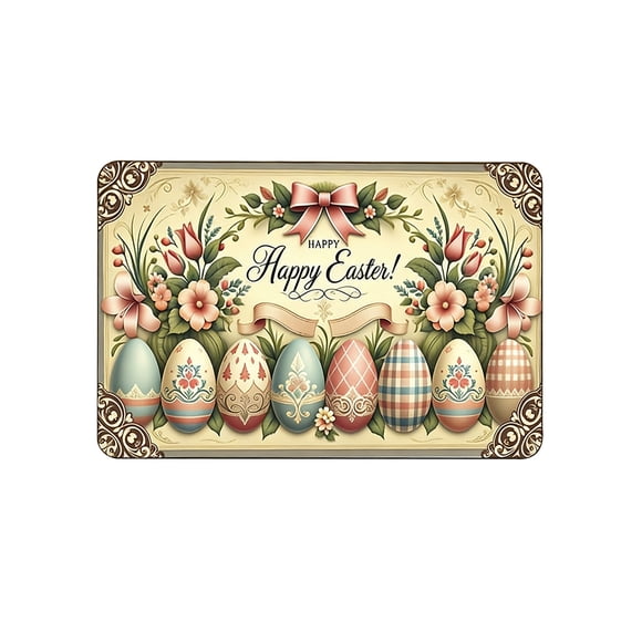Indoor Welcome Mats for Entryway Easterthemed Doormat 40x60cm Absorbent and Mat Suitable for Spring Home Decor and Entryways Spring Welcome Mat Outdoor