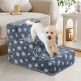 thumbnail image 2 of 3/4 Pets Steps Foam Dogs Secure Stairs Ramps Non-Slip Pets Star Steps for Protect Older Dogs Pets with Joint Pain Sofa Bed Ladde,3S blue, 2 of 4