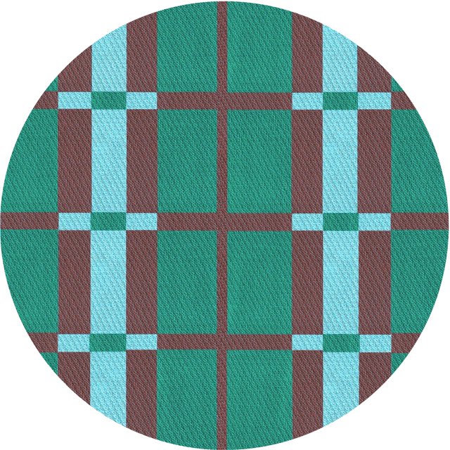 Ahgly Company Tapis d'Intérieur Ronds de Style Transitionnel Lavables à la Machine, Vert Turquoise Foncé, 3 Pieds Rond