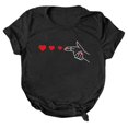 thumbnail image 5 of LUOGENLI T-shirts pour Femme pour Femmes T-Shirt pour Couple Imprimé Col Rond Manches Courtes T-Shirt T-shirts pour Femmes T-shirts Graphiques T-shirts de la Saint-Valentin pour Femmes T-shirts Graphiques Vintage Pâques Noir G, 5 of 5