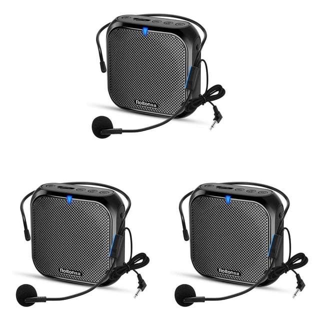 3X Portable Voice Amplifier, Booster with Microphone Loudspeaker Personal PA System